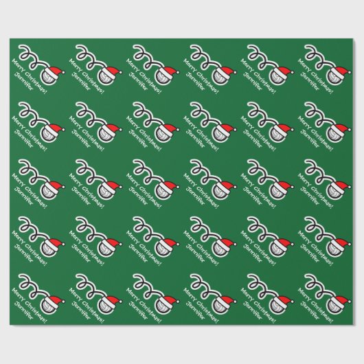 kerstpapier met kerstbal volleybal cadeaupapier (Vlak)