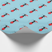 kerstpapier met kerstcadeautjes voor kerstcadeautj cadeaupapier (Hoek)