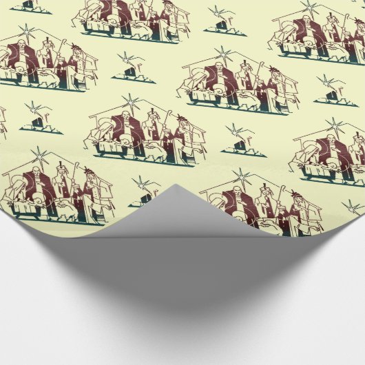 kerstpapier met kerstinslag cadeaupapier (Hoek)