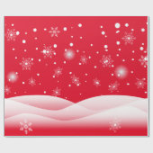 kerstpapier met kerstsneeuw cadeaupapier (Vlak)