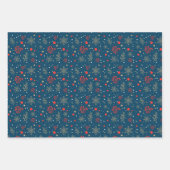 kerstpapier met onmiddellijke verpakking Reeks 3 v Inpakpapier Vel (Voorkant 3)