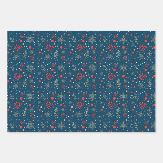 kerstpapier met onmiddellijke verpakking Reeks 3 v Inpakpapier Vel (Voorkant 3)