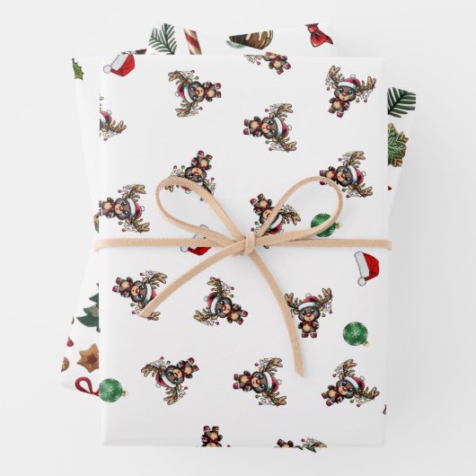 kerstpapier met onmiddellijke verpakking Reeks 3 v Inpakpapier Vel (In situ)