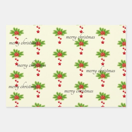 kerstpapier met onmiddellijke verpakking Reeks 3 v Inpakpapier Vel (Voorkant 3)