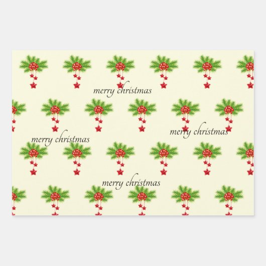 kerstpapier met onmiddellijke verpakking Reeks 3 v Inpakpapier Vel (Voorkant 2)