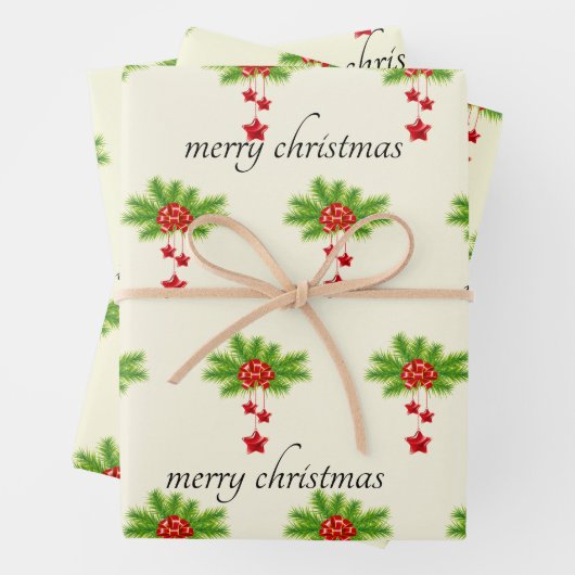 kerstpapier met onmiddellijke verpakking Reeks 3 v Inpakpapier Vel (In situ)