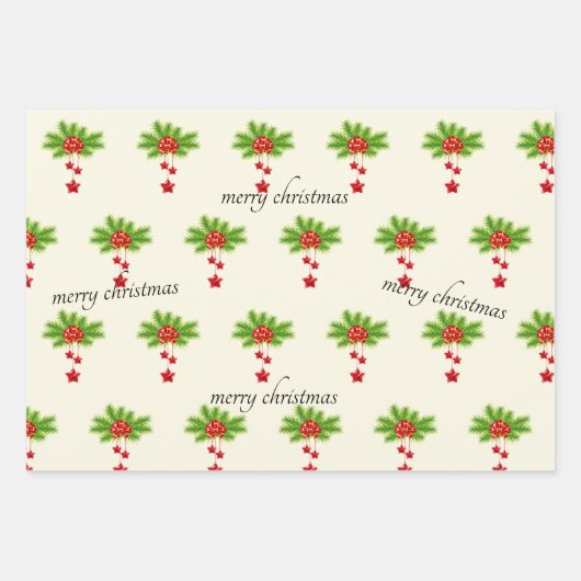 kerstpapier met onmiddellijke verpakking Reeks 3 v Inpakpapier Vel (Voorkant)