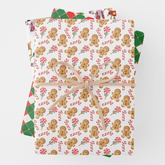 kerstpapier met onmiddellijke verpakking Reeks 3 v Inpakpapier Vel (In situ)