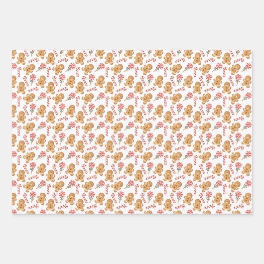 kerstpapier met onmiddellijke verpakking Reeks 3 v Inpakpapier Vel (Voorkant)