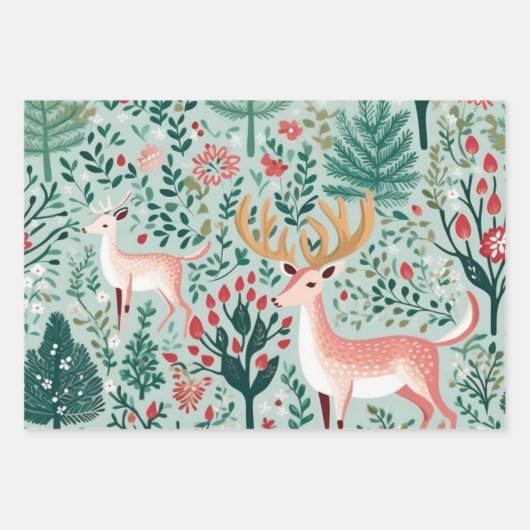 kerstpapier met onmiddellijke verpakking Reeks 3 v Inpakpapier Vel (Voorkant 3)