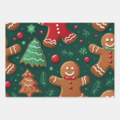 kerstpapier met onmiddellijke verpakking Reeks 3 v Inpakpapier Vel (Voorkant)