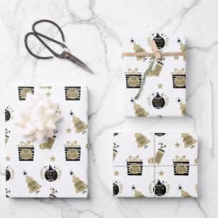 kerstpapier met onmiddellijke verpakking Reeks 3 v Inpakpapier Vel