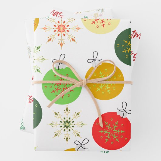 kerstpapier met onmiddellijke verpakking Reeks 3 v Inpakpapier Vel (In situ)