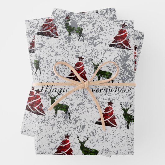 kerstpapier met onmiddellijke verpakking Reeks 3 v Inpakpapier Vel (In situ)
