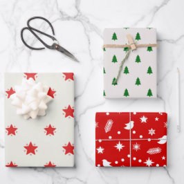 kerstpapier met onmiddellijke verpakking Reeks 3 v Inpakpapier Vel