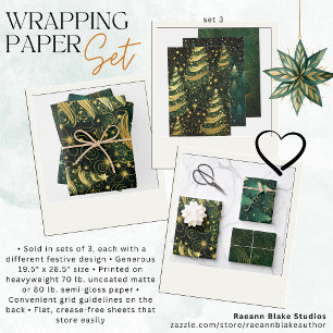 kerstpapier met onmiddellijke verpakking Reeks 3 v Inpakpapier Vel