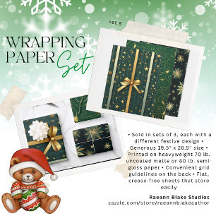 kerstpapier met onmiddellijke verpakking Reeks 3 v Inpakpapier Vel