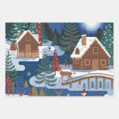 kerstpapier met onmiddellijke verpakking Reeks 3 v Inpakpapier Vel (Voorkant)