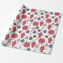 kerstpapier met oud stijlpatroon cadeaupapier