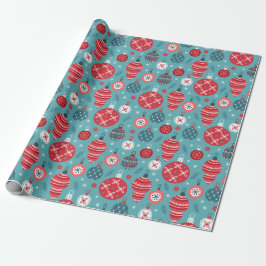 kerstpapier met oud stijlpatroon cadeaupapier