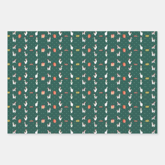 kerstpapier met overvulling (3) 19 x 29 inch inpakpapier vel (Voorkant 2)