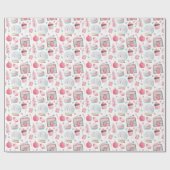 kerstpapier met permint-Waterverf Cadeaupapier (Vlak)