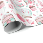 kerstpapier met permint-Waterverf Cadeaupapier (Rol Hoek)