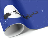 kerstpapier met rendier en maan cadeaupapier (Rol Hoek)