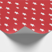 Kerstpapier met rode en witte staren cadeaupapier (Hoek)