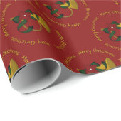 kerstpapier met rode kerstcadeautjes cadeaupapier (Rol Hoek)