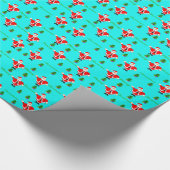 kerstpapier met rode kerstkerstkerstmanboom - Turq Cadeaupapier (Hoek)