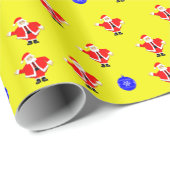 kerstpapier met rode kerstkerstmangeel ompakken cadeaupapier (Rol Hoek)