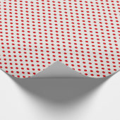 kerstpapier met rode pokrappen, met rode pokken cadeaupapier (Hoek)