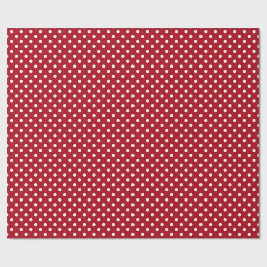 kerstpapier met rode pols als dot Polkad XMAS Cadeaupapier (Vlak)