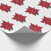kerstpapier met rode punctie, cadeaupapier (Hoek)