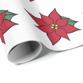 kerstpapier met rode punctie, cadeaupapier (Rol Hoek)