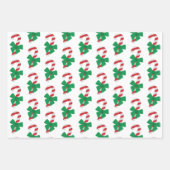 kerstpapier met rood en groen snoepriet inpakpapier vel (Voorkant 3)