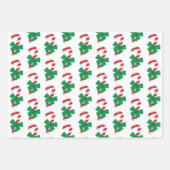 kerstpapier met rood en groen snoepriet inpakpapier vel (Voorkant)