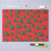 kerstpapier met rood tint tissuepapier (Craft)