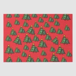 kerstpapier met rood tint tissuepapier