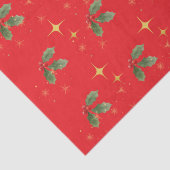 kerstpapier met rood tint tissuepapier (Detail)