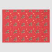 kerstpapier met rood tint tissuepapier (Voorkant)