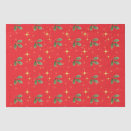 kerstpapier met rood tint tissuepapier