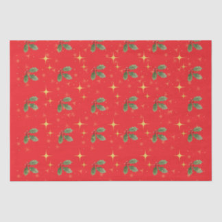 kerstpapier met rood tint tissuepapier