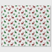 kerstpapier met rooster rood geplakt rood cadeaupapier (Vlak)