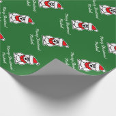 kerstpapier met schattig kerstkerstcadeautje beer cadeaupapier (Hoek)