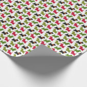 kerstpapier met Schotse terrierprinter Cadeaupapier (Hoek)