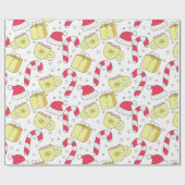 kerstpapier met Snoep-patroonpatronen Cadeaupapier (Vlak)