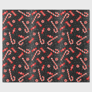 kerstpapier met snoep-ruggegraat cadeaupapier