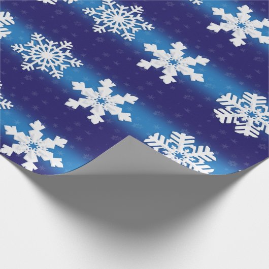 kerstpapier met snowflakes cadeaupapier (Hoek)